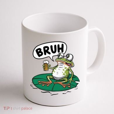 Funny Frog Bruh .. Coffee Mug back