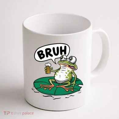 Funny Frog Bruh .. Coffee Mug back