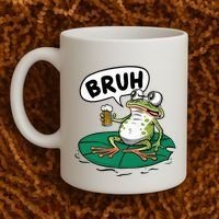 Funny Frog Bruh .. Coffee Mug thumb 2