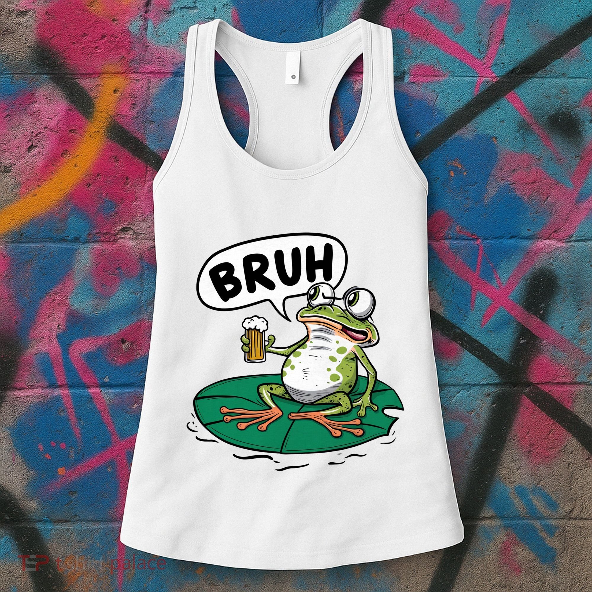Funny Frog Bruh .. Women's Tank Top