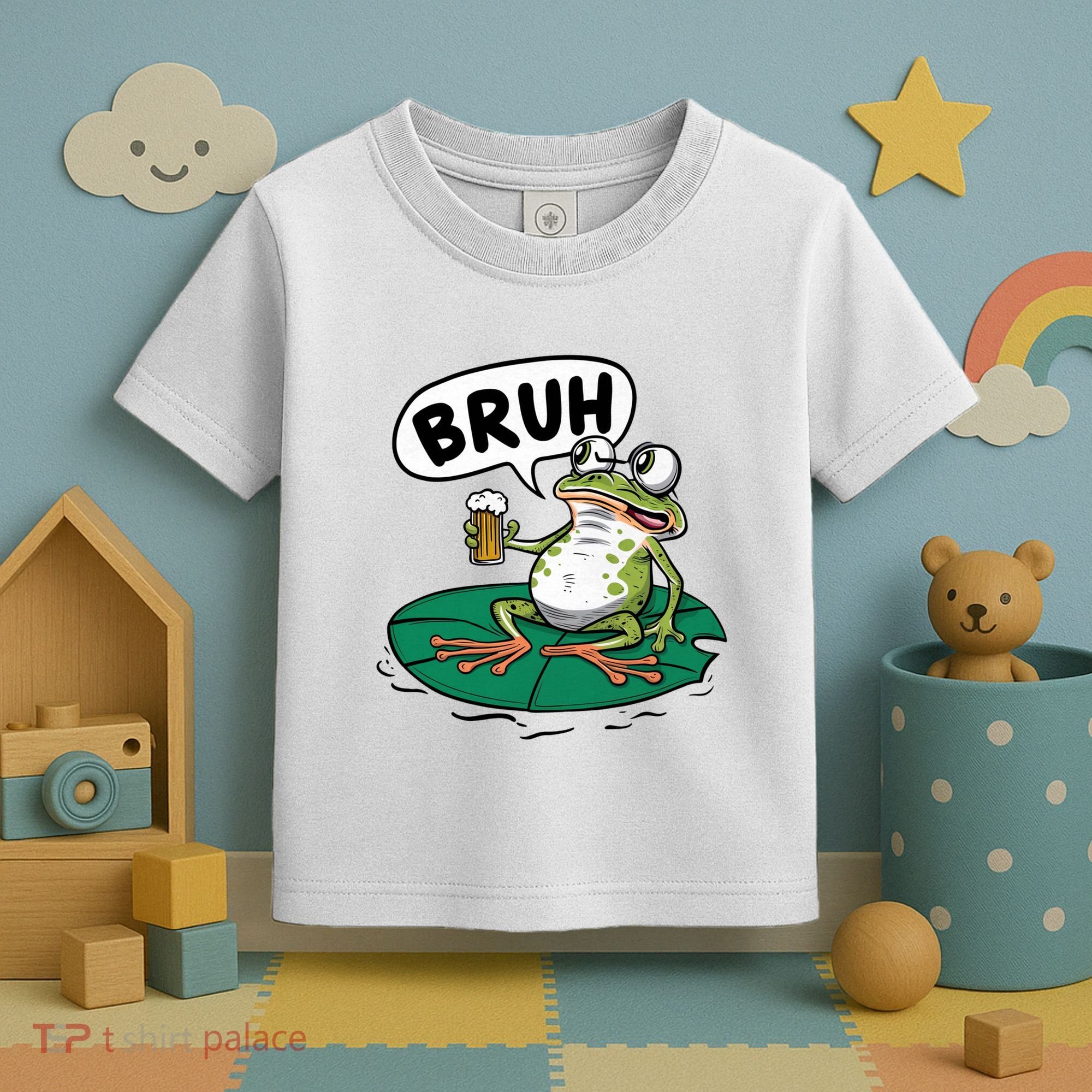 Funny Frog Bruh .. Toddler T-Shirt