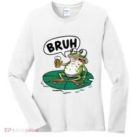Funny Frog Bruh .. Women's Long Sleeve Shirt thumb 0