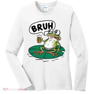 Funny Frog Bruh .. Women's Long Sleeve Shirt