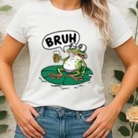 Funny Frog Bruh .. Women's T-Shirt thumb 2