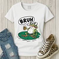 Funny Frog Bruh .. Women's T-Shirt thumb 3