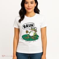 Funny Frog Bruh .. Women's T-Shirt thumb 4