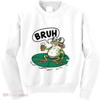 Funny Frog Bruh .. Kids Sweatshirt thumb 0