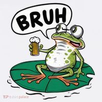 Funny Frog Bruh .. Kids Sweatshirt thumb 2