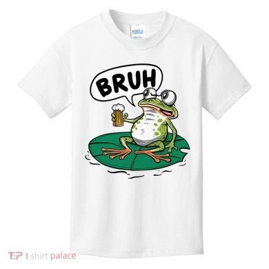 Funny Frog Bruh .. Kids T-Shirt