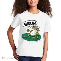 Funny Frog Bruh .. Kids T-Shirt thumb 2