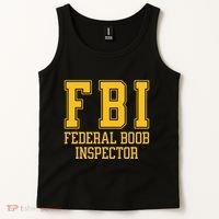 Fbi Federal Boob Inspector Funny Saying Fathers Tank Top thumb 2