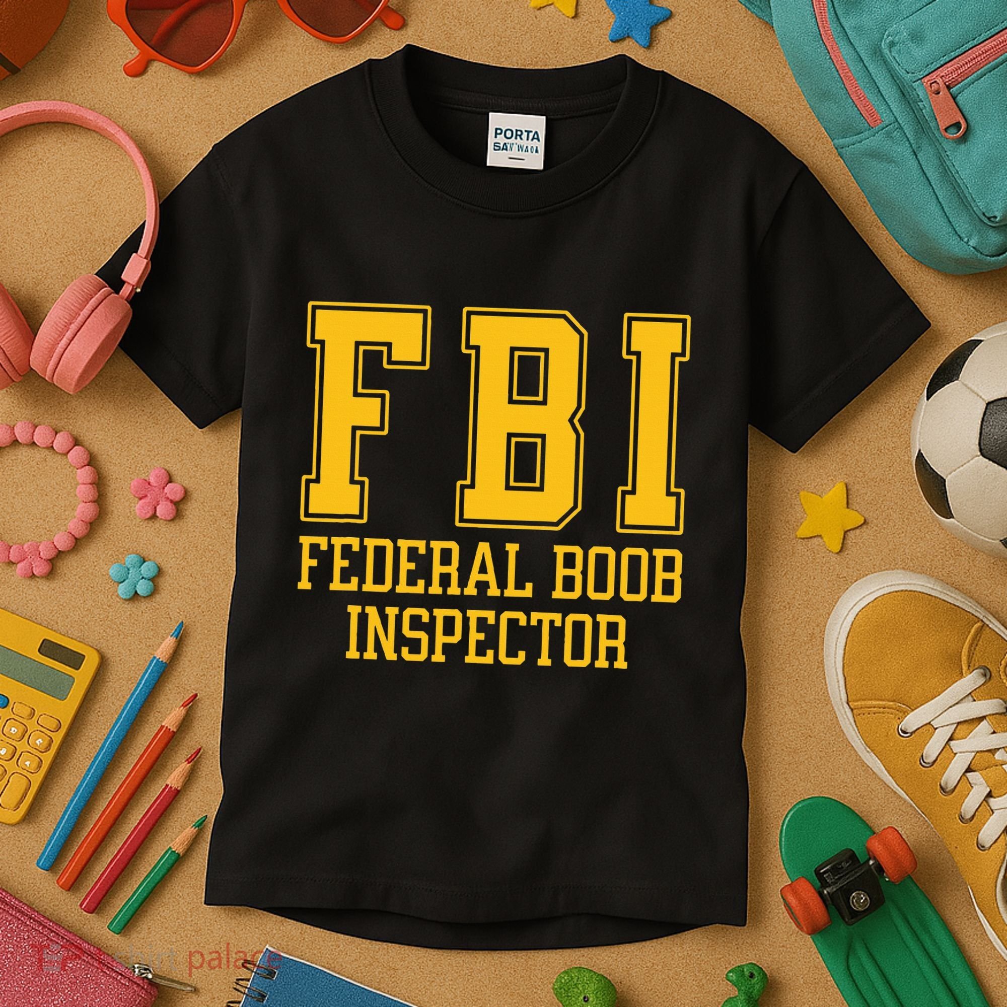 Fbi Federal Boob Inspector Funny Saying Fathers Kids T-Shirt