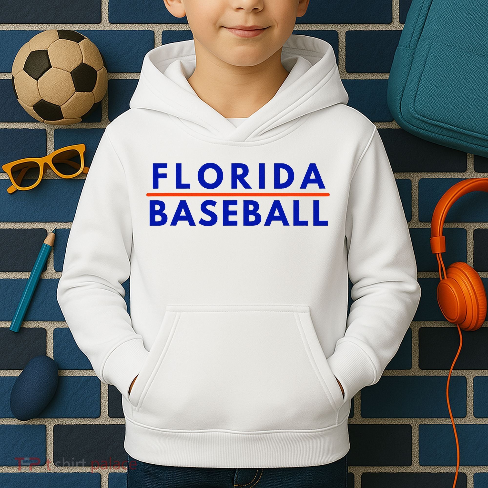 Florida Fl Baseball Fans Kids Hoodie