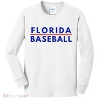 Florida Fl Baseball Fans Kids Long Sleeve Shirt thumb 0
