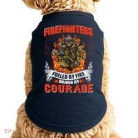 Firefighters Fueled By Fire Driven By Courage Doggie Tank thumb 0