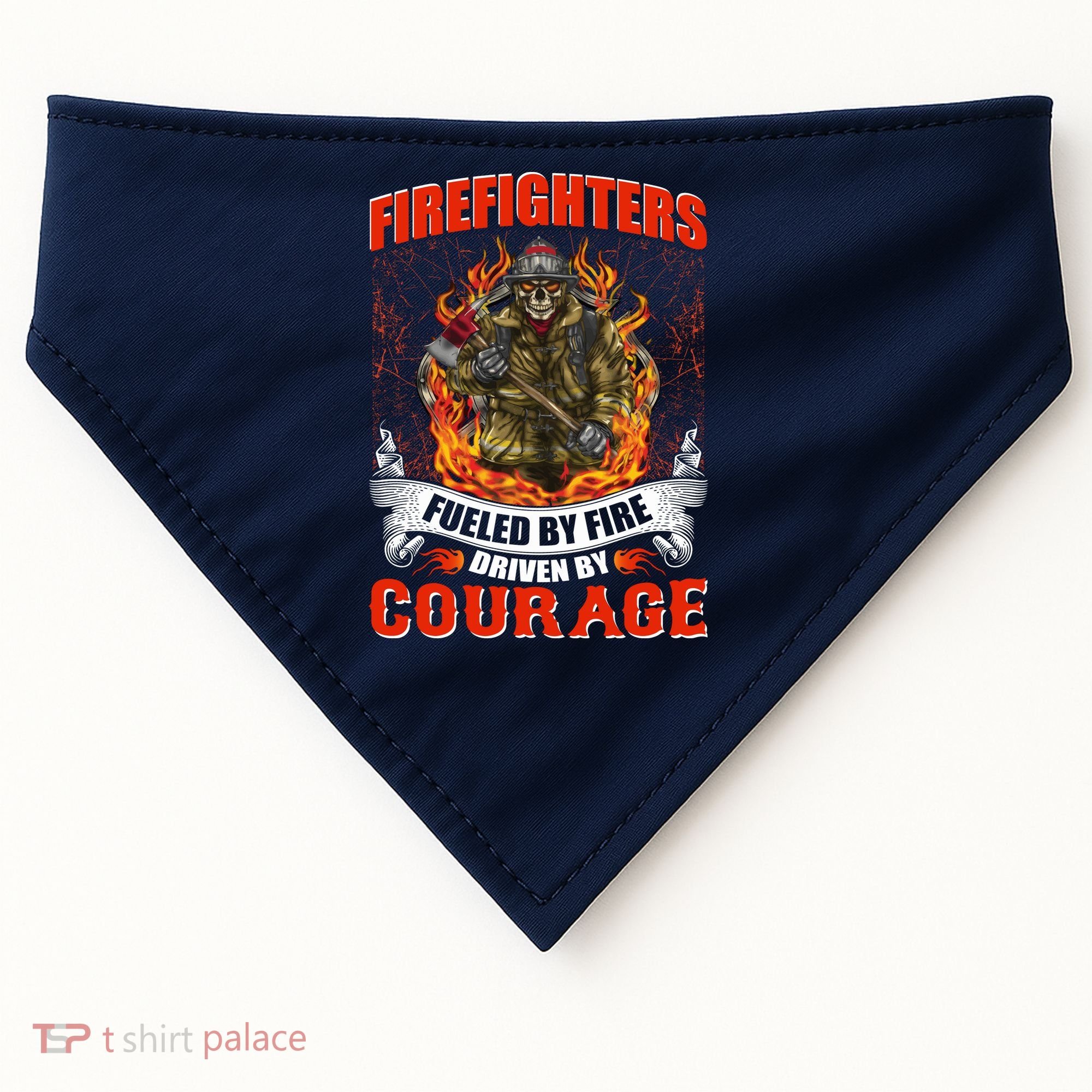 Firefighters Fueled By Fire Driven By Courage USA-Made Doggie Bandana