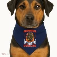Firefighters Fueled By Fire Driven By Courage USA-Made Doggie Bandana thumb 1