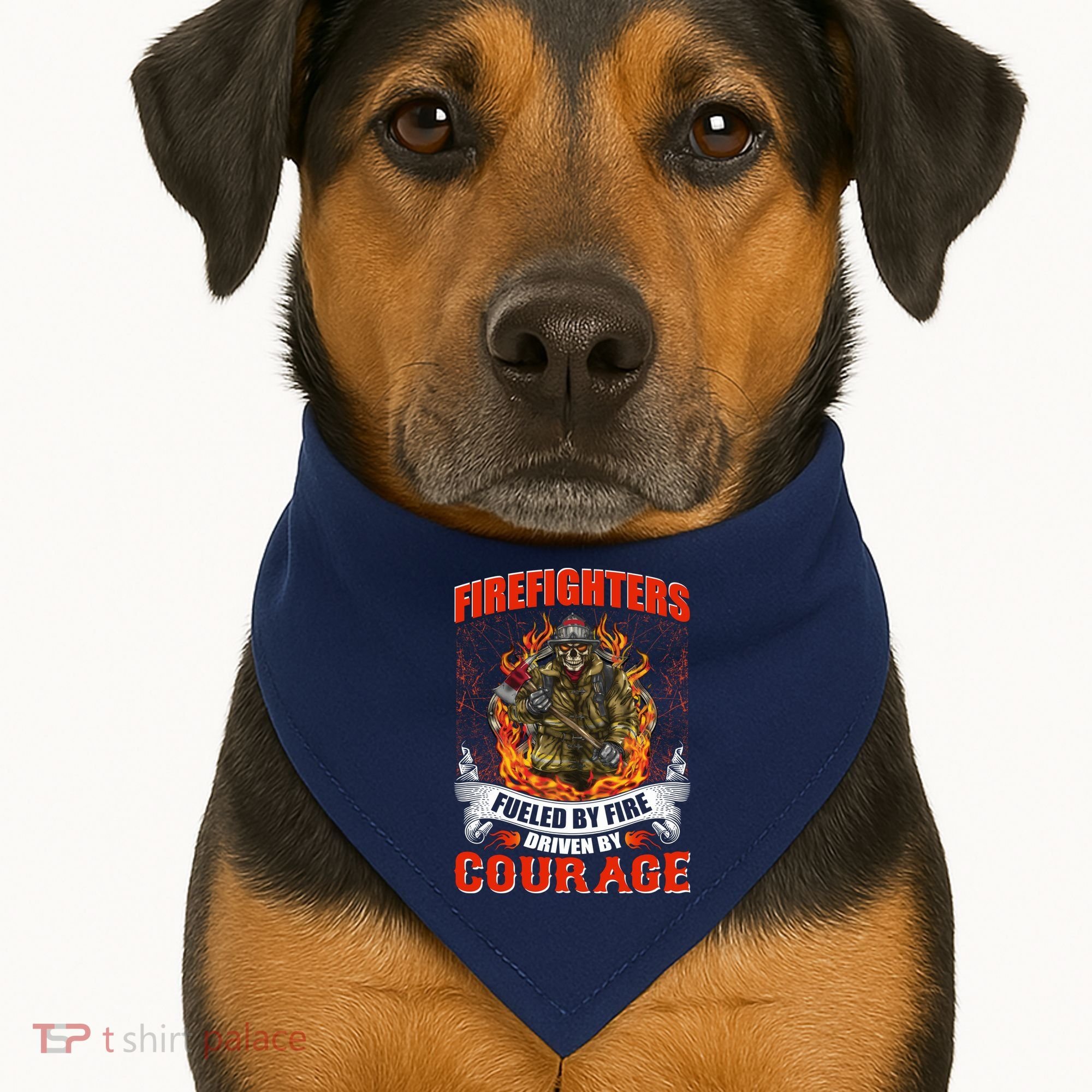 Firefighters Fueled By Fire Driven By Courage USA-Made Doggie Bandana