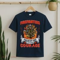 Firefighters Fueled By Fire Driven By Courage T-Shirt thumb 2