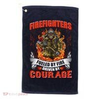 Firefighters Fueled By Fire Driven By Courage Golf Towel thumb 0