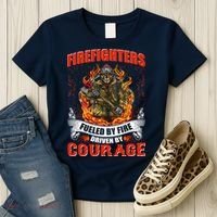 Firefighters Fueled By Fire Driven By Courage Women's T-Shirt thumb 3