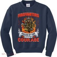 Firefighters Fueled By Fire Driven By Courage Kids Sweatshirt thumb 0