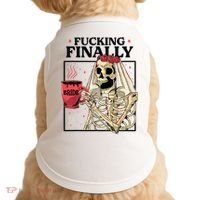 Fucking Finally Bride Or Die Death Do Us Bachelorette Party Doggie Tank thumb 0