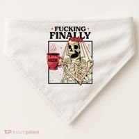 Fucking Finally Bride Or Die Death Do Us Bachelorette Party USA-Made Doggie Bandana thumb 0