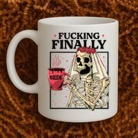 Fucking Finally Bride Or Die Death Do Us Bachelorette Party Coffee Mug thumb 2