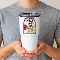 Fucking Finally Bride Or Die Death Do Us Bachelorette Party Tumbler thumb 2