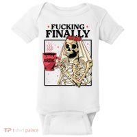 Fucking Finally Bride Or Die Death Do Us Bachelorette Party Baby Bodysuit thumb 0