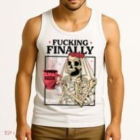 Fucking Finally Bride Or Die Death Do Us Bachelorette Party Tank Top thumb 3