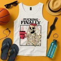 Fucking Finally Bride Or Die Death Do Us Bachelorette Party Tank Top thumb 4