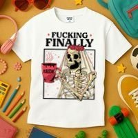 Fucking Finally Bride Or Die Death Do Us Bachelorette Party Kids T-Shirt thumb 3
