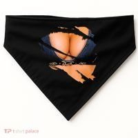 Funny Fake Bikini Body And Boobs Costume USA-Made Doggie Bandana thumb 0