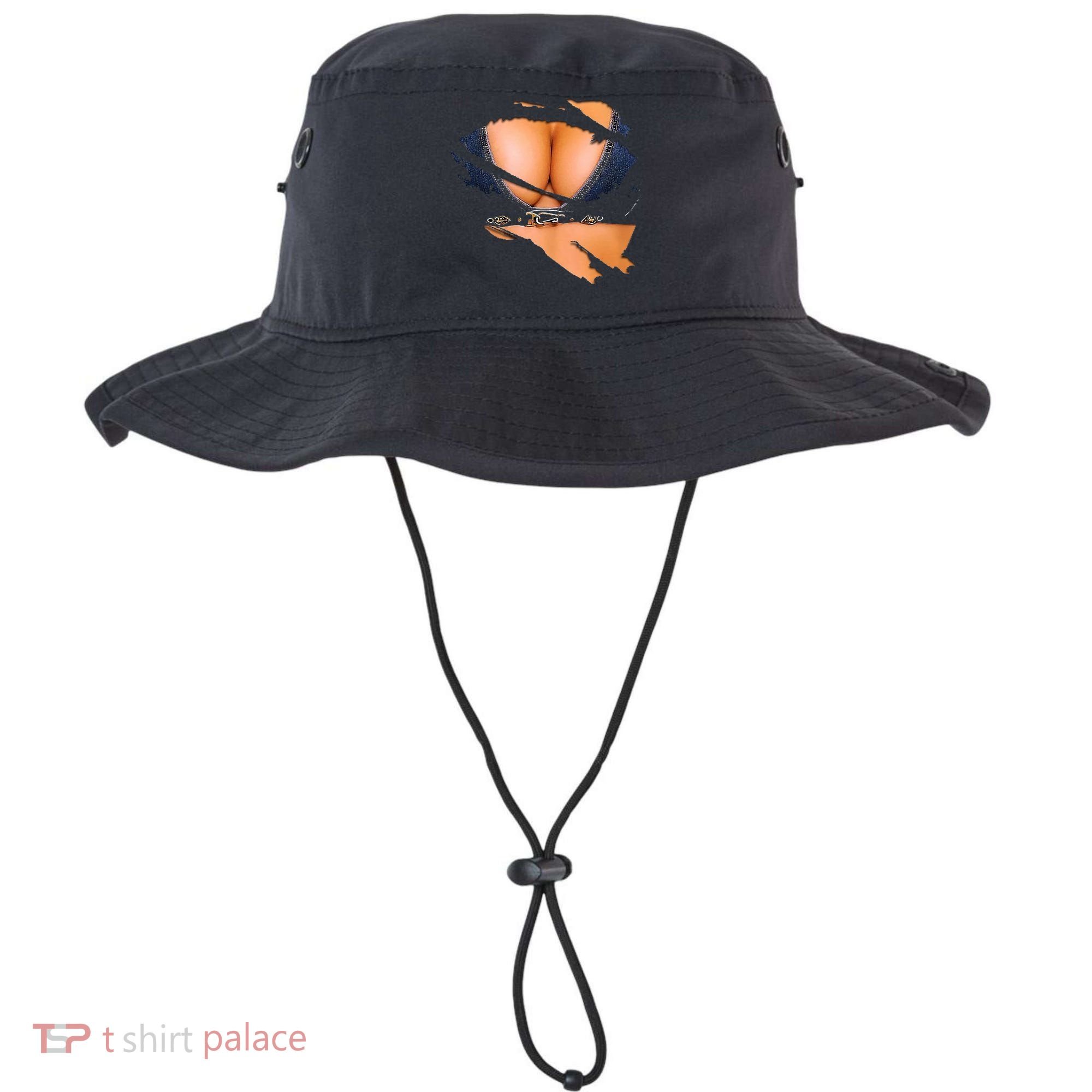 Funny Fake Bikini Body And Boobs Costume Bucket Hat