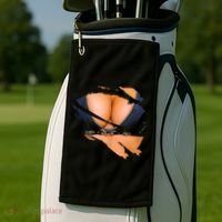 Funny Fake Bikini Body And Boobs Costume Golf Towel thumb 2