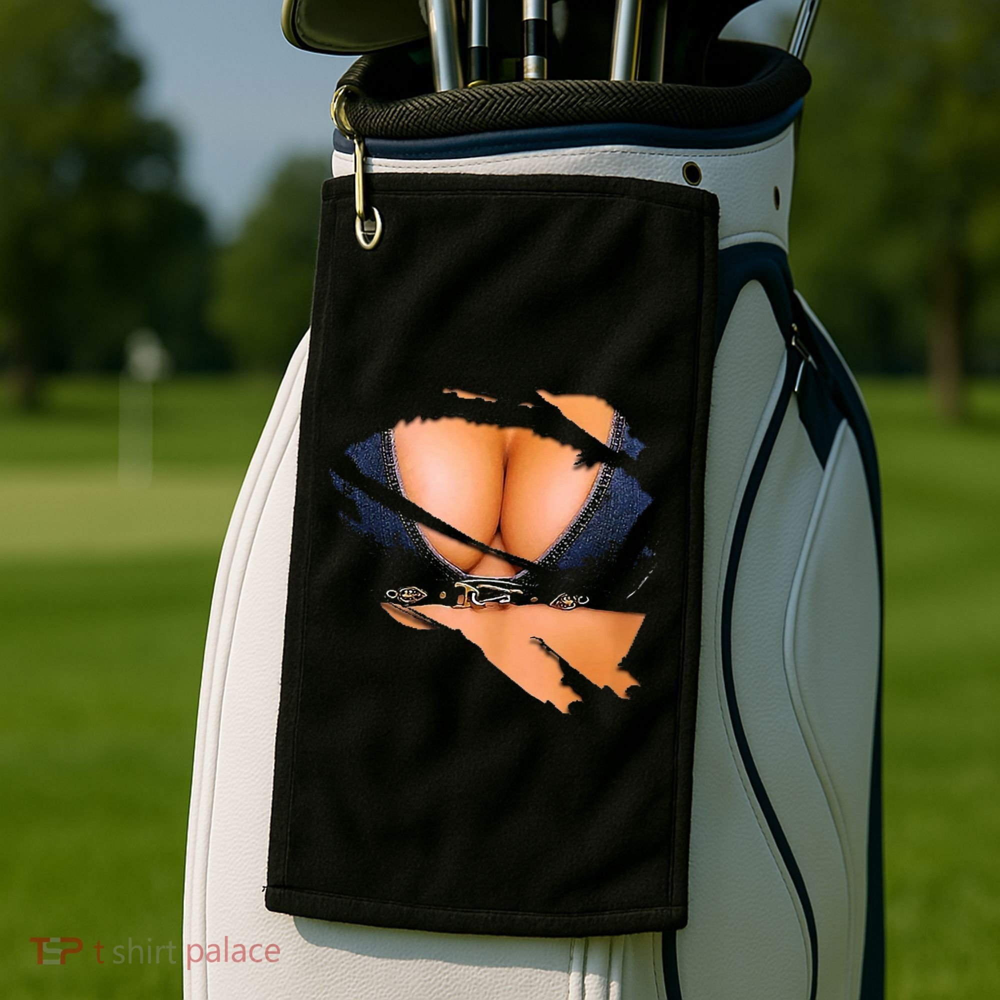 Funny Fake Bikini Body And Boobs Costume Golf Towel