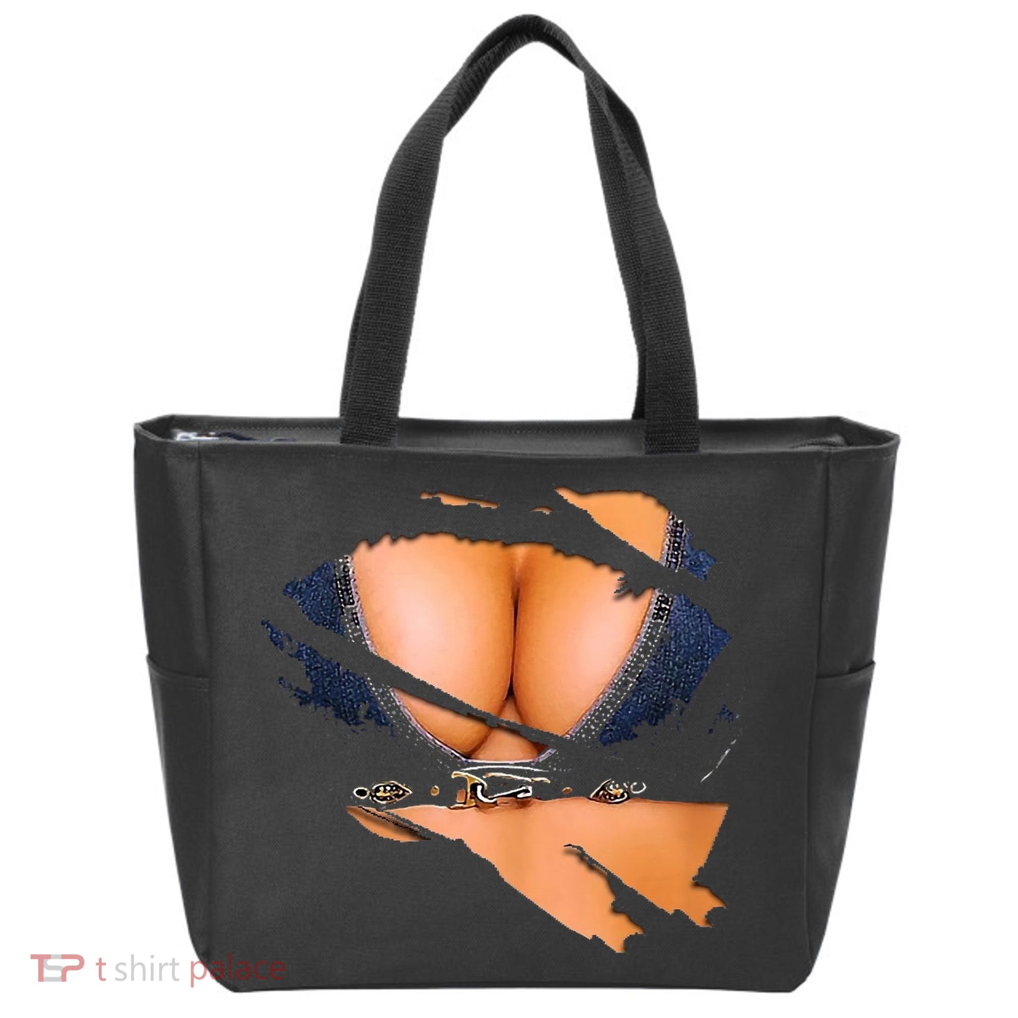 Funny Fake Bikini Body And Boobs Costume Tote Bag