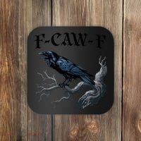 F-Caw-F Funny Black Bird Black Crow Coaster thumb 0