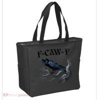 F-Caw-F Funny Black Bird Black Crow Tote Bag thumb 2
