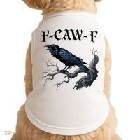 F-Caw-F Funny Black Bird Black Crow Doggie Tank thumb 0