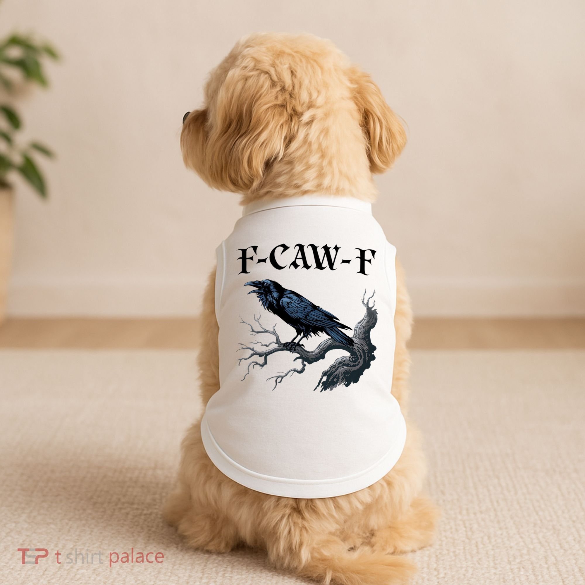 F-Caw-F Funny Black Bird Black Crow Doggie Tank