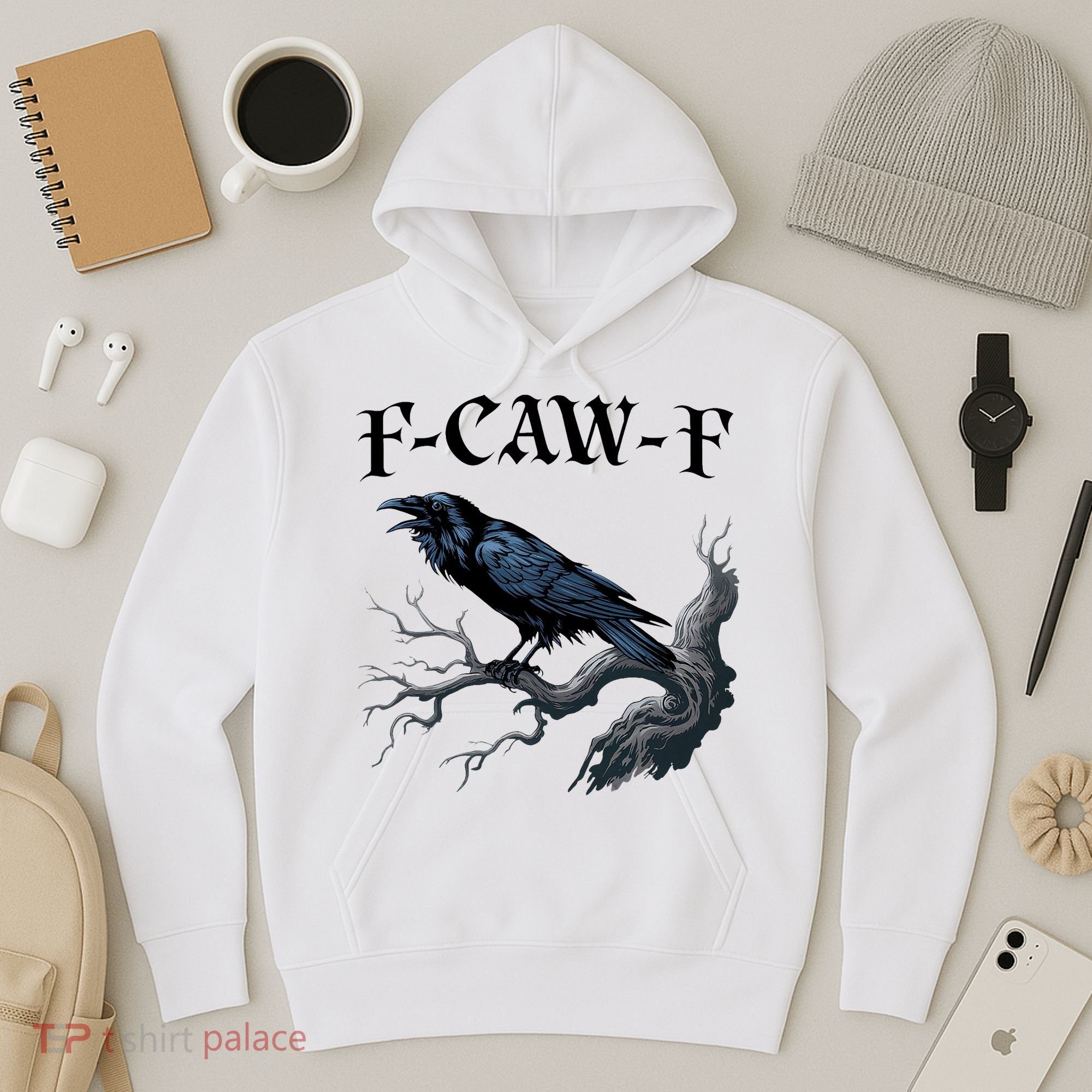F-Caw-F Funny Black Bird Black Crow Hoodie