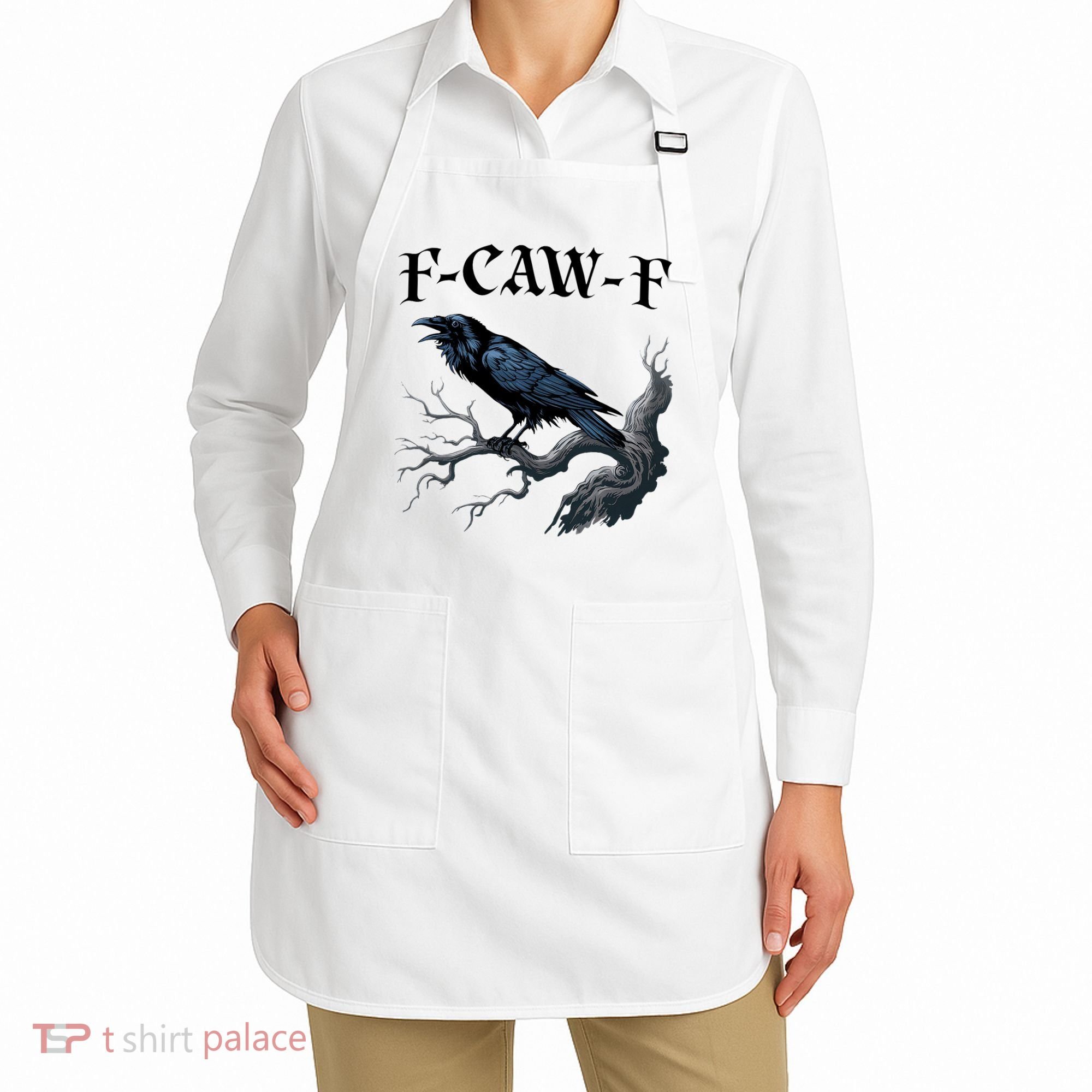 F-Caw-F Funny Black Bird Black Crow Apron