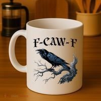 F-Caw-F Funny Black Bird Black Crow Coffee Mug thumb 4