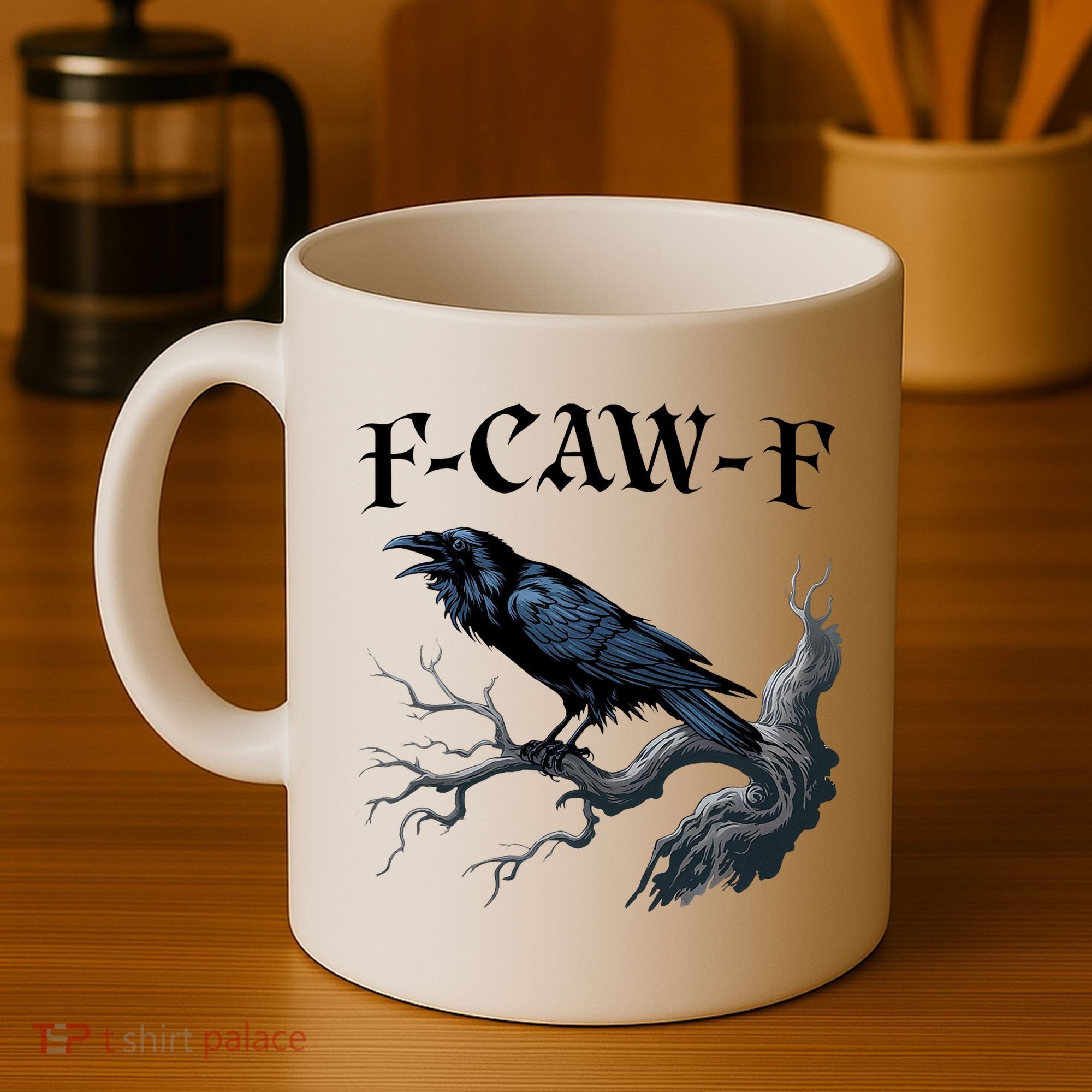 F-Caw-F Funny Black Bird Black Crow Coffee Mug