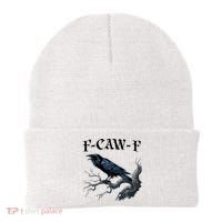 F-Caw-F Funny Black Bird Black Crow Beanie thumb 0