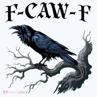 F-Caw-F Funny Black Bird Black Crow Tote Bag