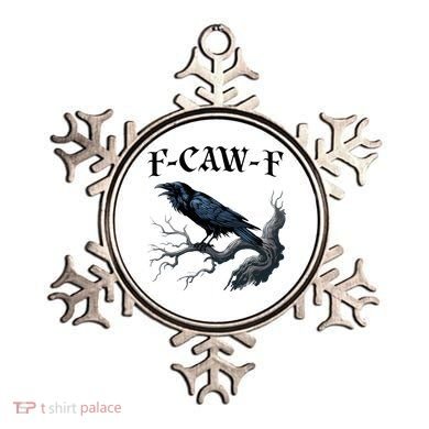 F-Caw-F Funny Black Bird Black Crow Ornament